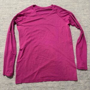 Lululemon Swiftly Tech Long-Sleeve Shirt  sz 14 Pink